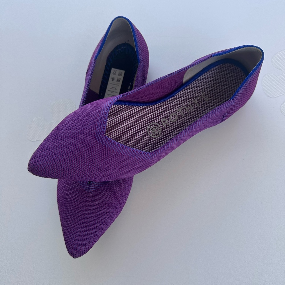 Rothy’s Points Flats Violet Purple Retired Size 6.5 Women’s